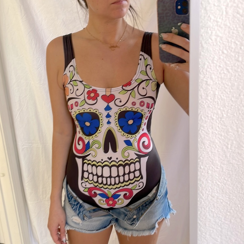 Sugar candy Skull body suit